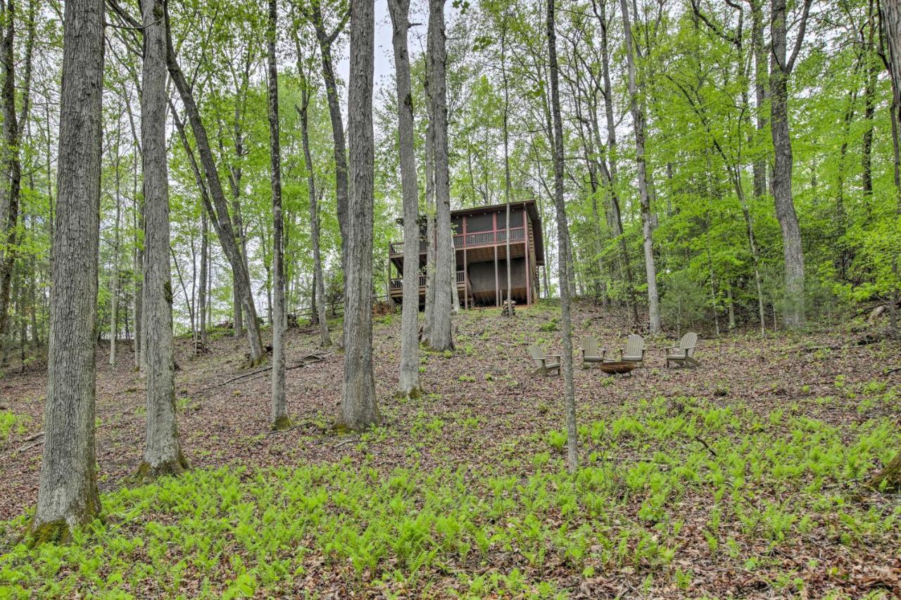 Peaceful Blue Ridge Cabin With Decks And Fire Pit Exteriör bild
